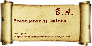 Brestyenszky Aminta névjegykártya